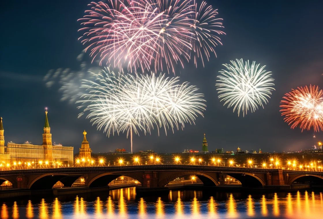 Праздничный салют посвященный Дню защитника отечества 23 февраля 2025 года