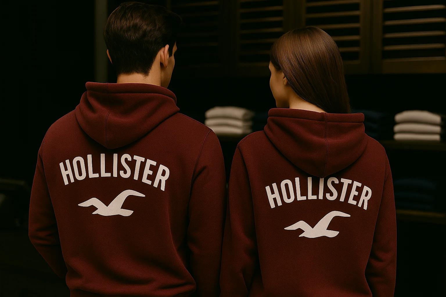 Покупатели в магазине Hollister