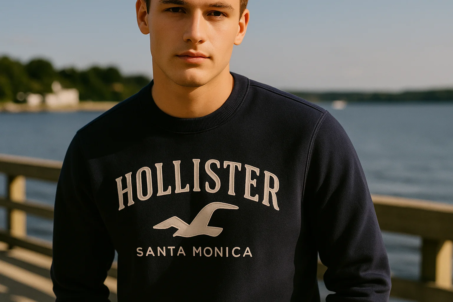 Модель Hollister на набережной