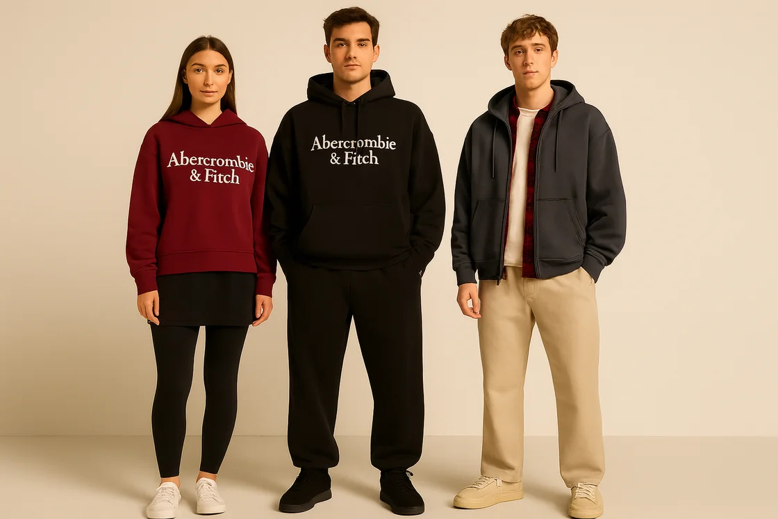 Модели в толстовках Abercrombie & Fitch и Hollister