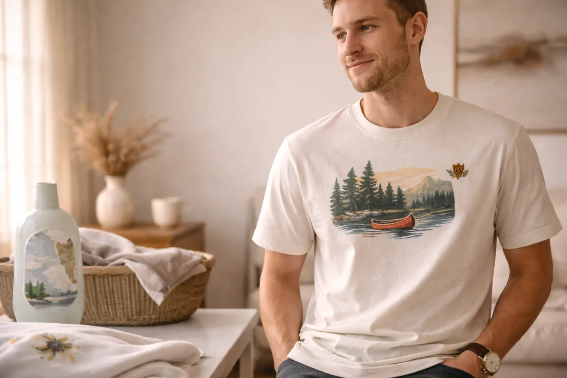 Уход за футболкой с принтом: стирка наизнанку, деликатный режим, аккуратная сушка