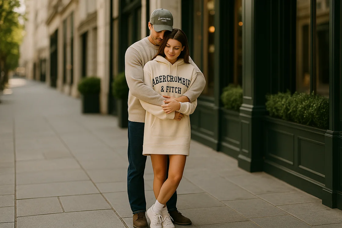 Модели Abercrombie & Fitch на улице