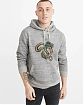 Moscow USA предлагает Вам купить мужскую винтажную толстовку Abercrombie Fitch серого цвета с принтом змеи. Модель 03463. Доставка по России, Москве и области, самовывоз.