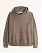 Moscow USA предлагает Вам купить мужскую толстовку с капюшоном Abercrombie Fitch Oversized коричневого цвета с лого на груди и рукаве. Модель 06798. Доставка по России, Москве и области, самовывоз.