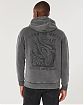 Moscow USA предлагает Вам купить мужскую утепленную толстовку с капюшоном Hollister винтажного серого цвета с графикой North Carolina Racing Racing. Модель 07282. Бесплатная доставка по России, Москве и области, самовывоз.
