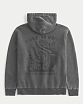 Moscow USA предлагает Вам купить мужскую утепленную толстовку с капюшоном Hollister винтажного серого цвета с графикой North Carolina Racing Racing. Модель 07282. Бесплатная доставка по России, Москве и области, самовывоз.