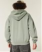 Moscow USA предлагает Вам купить мужскую толстовку на молнии с капюшоном Hollister зеленого цвета с логотипом нашитым на левом рукаве. Модель 07872. Доставка по России, Москве и области, самовывоз.