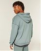 Мужская толстовка Hollister на молнии с термоподкладкой и капюшоном, тёмно-зелёного цвета. Оригинальная модель, бесплатная доставка и примерка по России.
