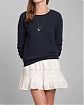 Женская толстовка без капюшона Abercrombie Fitch темно-синего цвета. Модель 06585. Доставка по России, Москве и Области от Moscow USA