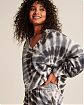 Женская толстовка без капюшона Abercrombie Fitch темно-синего цвета с эффектом Tie Dye. Модель 06453. Доставка по России, Москве и Области от Moscow USA