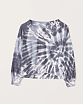 Женская толстовка без капюшона Abercrombie Fitch темно-синего цвета с эффектом Tie Dye. Модель 06453. Доставка по России, Москве и Области от Moscow USA