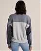 Женская толстовка без капюшона Abercrombie Fitch синего цвета с темно-синими верхом. Модель 05211. Доставка по России, Москве и Области от Moscow USA