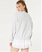Женская толстовка без капюшона Hollister New Riviera Croatia серого цвета с графикой. Модель 07513. Бесплатная доставка по России, Москве и Области от Moscow USA