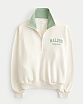 Женская толстовка свитшот Hollister Malibu California бежевого цвета с графикой на груди и спине. Модель 07514. Бесплатная доставка по России, Москве и Области от Moscow USA