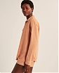 Женская рубашка Abercrombie Fitch Oversized оранжевого цвета из льна и вискозы. Модель 06471. Подробное описание и цена товара. Доставка по России, Москве и Области от Moscow USA