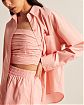 Женская рубашка Abercrombie Fitch Oversized розового цвета. Модель 06556. Подробное описание и цена товара. Доставка по России, Москве и Области от Moscow USA