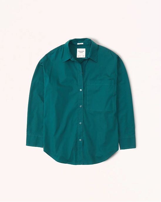 Женская рубашка Abercrombie & Fitch Oversized зеленого цвете. Модель 07311. Подробное описание и цена товара. Бесплатная доставка по России, Москве и Области от Moscow USA