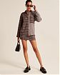 Женская байковая рубашка Abercrombie Fitch Oversized в коричневую клетку с нагрудным карманом. Модель 06778. Подробное описание и цена товара. Доставка по России, Москве и Области от Moscow USA