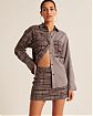 Женская байковая рубашка Abercrombie Fitch Oversized в коричневую клетку с нагрудным карманом. Модель 06778. Подробное описание и цена товара. Доставка по России, Москве и Области от Moscow USA