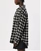 Женская байковая рубашка Hollister Oversized в черную клетку. Модель 06891. Подробное описание и цена товара. Доставка по России, Москве и Области от Moscow USA