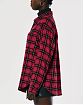 Женская байковая рубашка Hollister Oversized в красную клетку. Модель 06613. Подробное описание и цена товара. Доставка по России, Москве и Области от Moscow USA