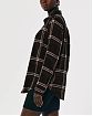 Женская байковая рубашка Hollister Boyfriend Boyfriend в черную клетку. Модель 06473. Подробное описание и цена товара. Доставка по России, Москве и Области от Moscow USA