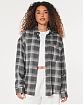 Женская легкая рубашка Hollister в серую клетку. Модель 06895. Подробное описание и цена товара. Бесплатная доставка по России, Москве и Области от Moscow USA