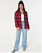 Женская байковая рубашка Hollister Oversized в красную клетку. Модель 06894. Бесплатная доставка по России, Москве и Области от Moscow USA