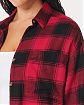 Женская байковая рубашка Hollister Oversized в красную клетку. Модель 06894. Бесплатная доставка по России, Москве и Области от Moscow USA