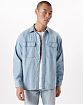 Moscow USA предлагает вам купить джинсовую Abercrombie Fitch Oversized синего цвета с 2 нагрудными карманами. Модель 06436. Доставка по России, Москве и области, самовывоз