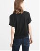 Женская футболка Abercrombie Fitch с нашитыми цветами. Модель 03574. Подробное описание и цена товара. Доставка по России, Москве и Области от Moscow USA