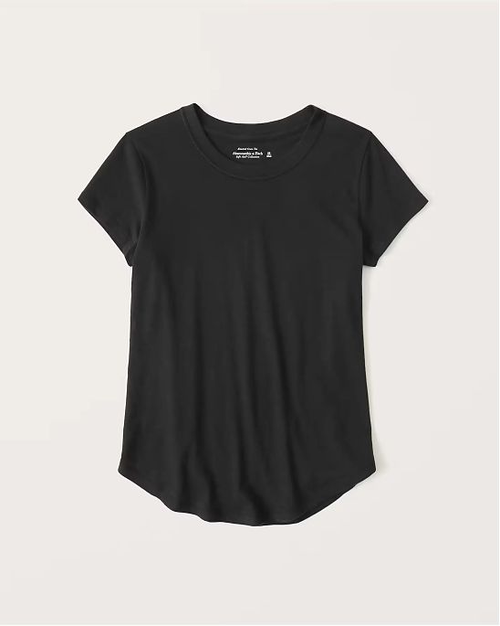 Женская футболка черного цвета Abercrombie Fitch. Модель 06551. Доставка по России, Москве и Области от Moscow USA