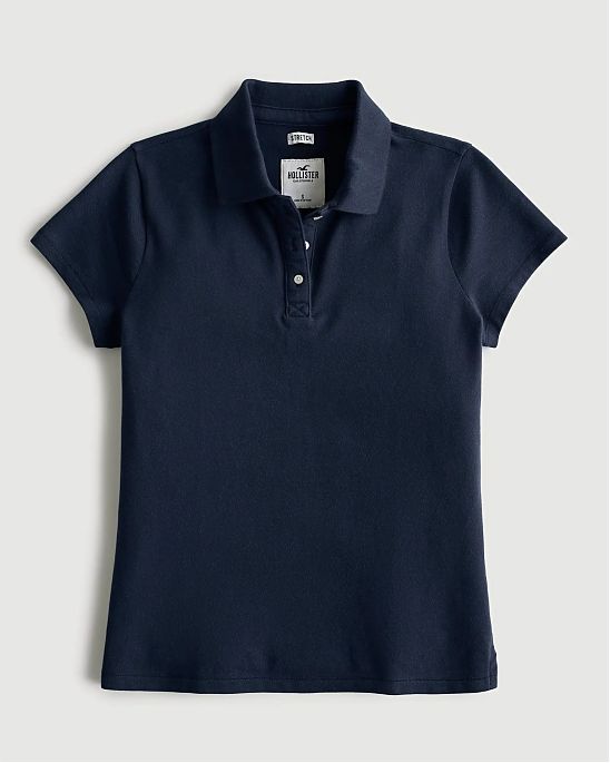 Женская футболка Hollister темно-синего цвета. Модель 06956. Подробное описание и цена товара. Доставка по России, Москве и Области от Moscow USA