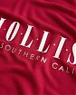 Женская футболка Hollister красного цвета с логотипом. Модель 06687. Подробное описание и цена товара. Доставка по России, Москве и Области от Moscow USA