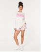 Женская футболка Hollister Oversized белого цвета Барби с принтом. Модель 07054. Подробное описание и цена товара. Доставка по России, Москве и Области от Moscow USA