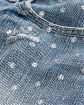 Женские джинсовые шорты Abercrombie & Fitch синего цвета c блестящими кружками. Модель 00425. Подробное описание и цена товара. Доставка по России, Москве и Области от Moscow USA