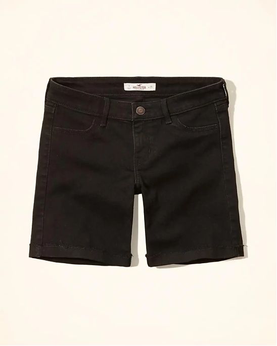 Женские джинсовые шорты Hollister черного цвета. Модель 01645. Подробное описание и цена товара. Доставка по России, Москве и Области от Moscow USA