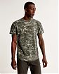 Moscow USA предлагает вам купить мужскую футболку Abercrombie & Fitch с зеленым узором и закругленным низом. Модель 07189. Доставка по России, Москве и области, самовывоз
