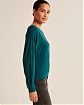 Женская плотная футболка с длинным рукавом Abercrombie Fitch зеленого цвета. Модель 06624. Доставка по России, Москве и Области от Moscow USA