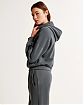 Женская толстовка с капюшоном с капюшоном Abercrombie & Fitch сине-серого цвета. Модель 07118. Подробное описание и цена товара. Бесплатная доставка по России, Москве и Области.
