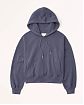 Женская толстовка с капюшоном с капюшоном Abercrombie & Fitch сине-серого цвета. Модель 07118. Подробное описание и цена товара. Бесплатная доставка по России, Москве и Области.