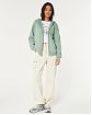 Женская толстовка на молнии с капюшоном Hollister Oversized Feel Good Oversized светло-зеленого цвета. Модель 07119. Подробное описание и цена товара. Доставка по России, Москве и Области от Moscow USA