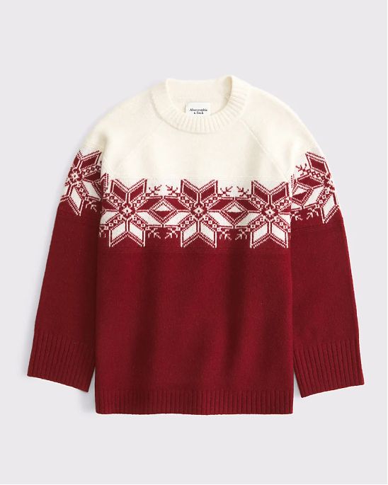 Мягкий свитер Relaxed Fit с жаккардовым узором и эластичными манжетами. Оригинальная модель, бесплатная доставка и примерка по России.