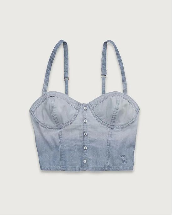 Женский топ Abercrombie Fitch синего цвета. Модель 01256. Подробное описание и цена товара. Доставка по России, Москве и Области от Moscow USA