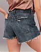 Женские джинсовые шорты Abercrombie Fitch синего цвета с потертостями. Модель 04580. Подробное описание и цена товара. Доставка по России, Москве и Области от Moscow USA