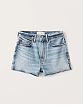 Женские джинсовые шорты Abercrombie Fitch синего цвета с потертостями. Модель 05392. Подробное описание и цена товара. Доставка по России, Москве и Области от Moscow USA