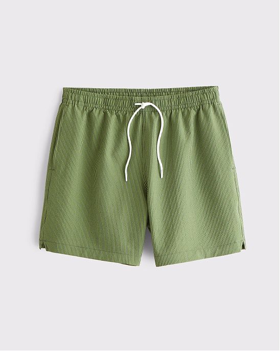 Мужские плавательные шорты Abercrombie & Fitch из лёгкой сисеркер-ткани, длина по внутреннему шву 18 см. Оригинал. Бесплатная доставка и примерка по России.