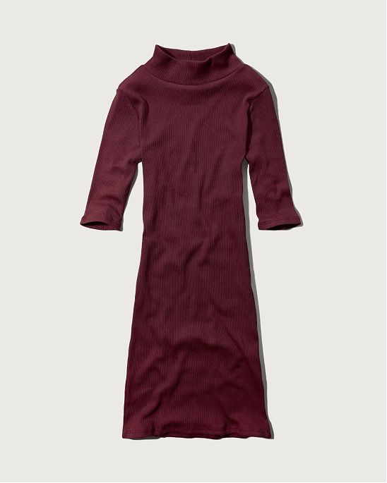 Женское платье Abercrombie Fitch бордового цвета. Модель 01239. Доставка по России, Москве и Области от Moscow USA