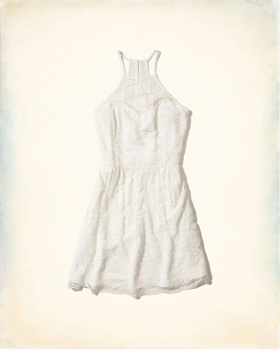 Женское платье Hollister кремового цвета с красивым узором. Модель 03556. Доставка по России, Москве и Области от Moscow USA