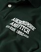 Moscow USA предлагает вам купить поло Abercrombie Fitch зеленого цвета с белой нашитой надписью . Модель 04633. Доставка по России, Москве и области, самовывоз.